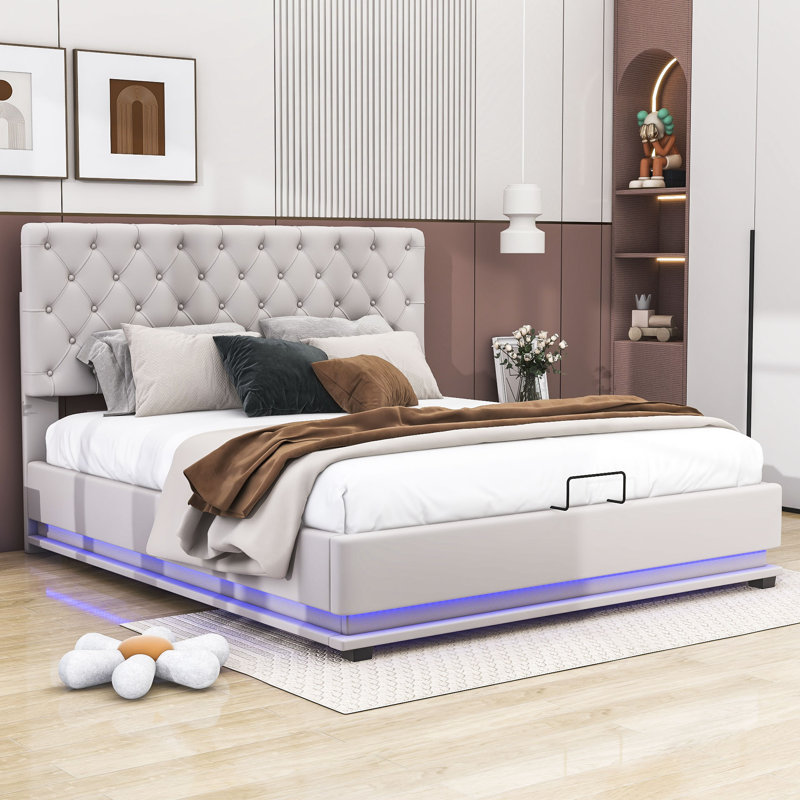 Ivy Bronx Dezzie Queen Tufted Storage Platform Bed Wayfair